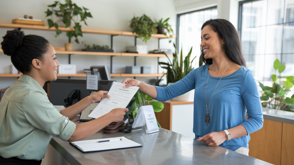 permit-for-ev-charging-station-installation-woman-at-counter